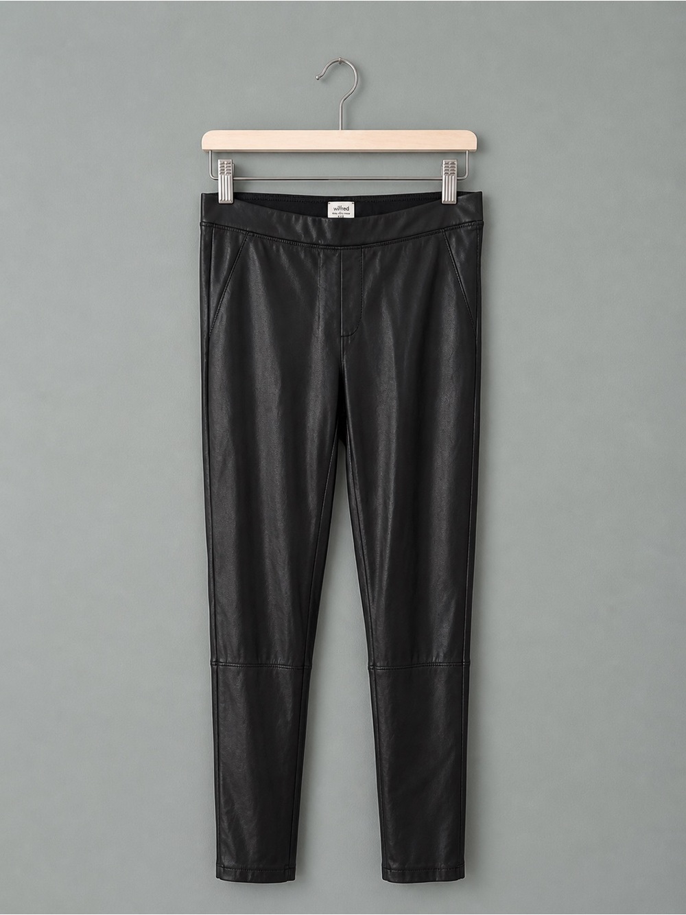Wilfred Black Faux Leather Pants